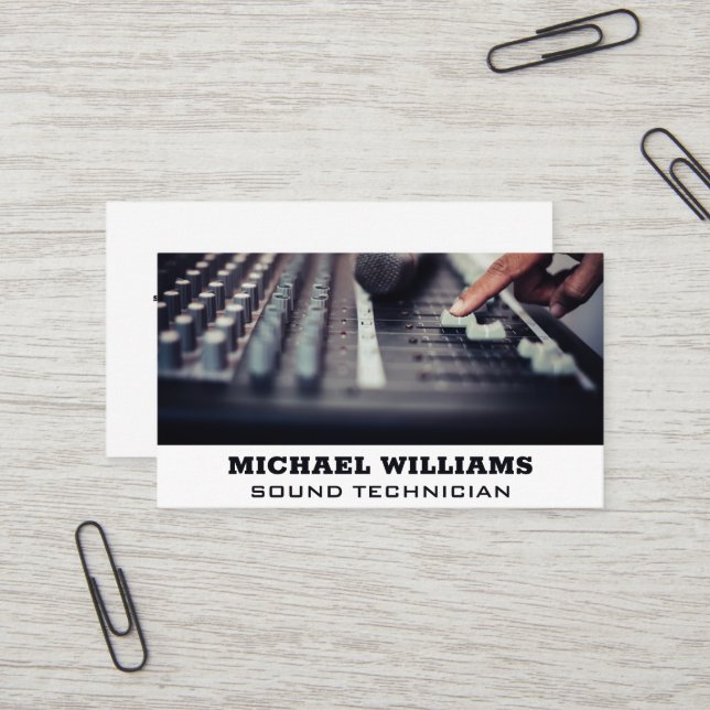 Carte De Visite Mixeur audio | Producteur (Devant/Arrière en situation)