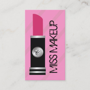 Carte De Visite Mlle Makeup Pink - pieds roses