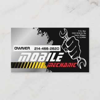 Carte De Visite Mobile Auto Mechanic Car Repair Editable