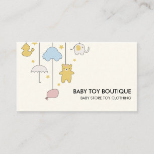 Carte De Visite Mobile de nurserie ours canard nuage étoiles suspe