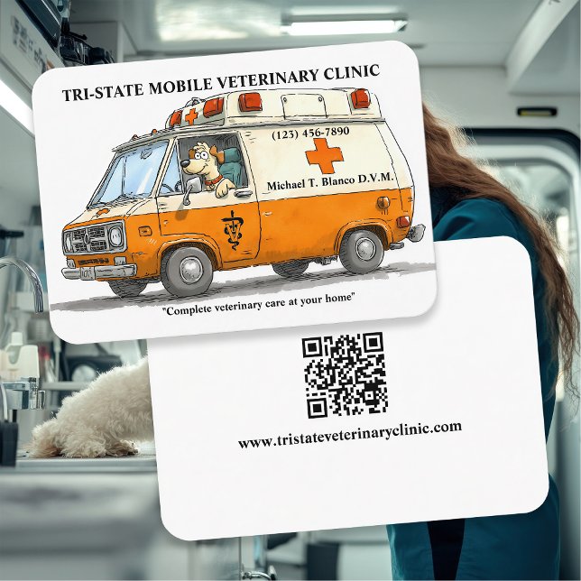 Carte De Visite Mobile Veterinarian Clinic (Créateur téléchargé)