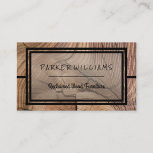 Carte De Visite Mobilier en bois récupéré rustique