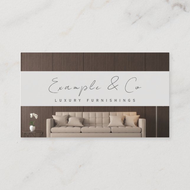 Carte de visite, mobilier photo personnalisable (Dos)