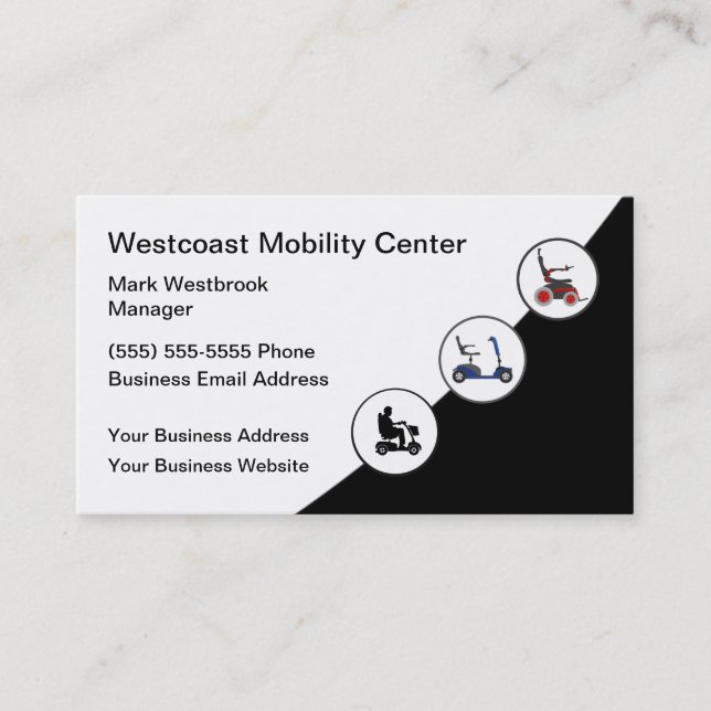 Carte De Visite Mobilité Médicale Transport personnel (Devant)