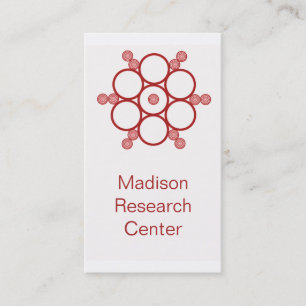 Carte de visite Mod Cercles, Rouge