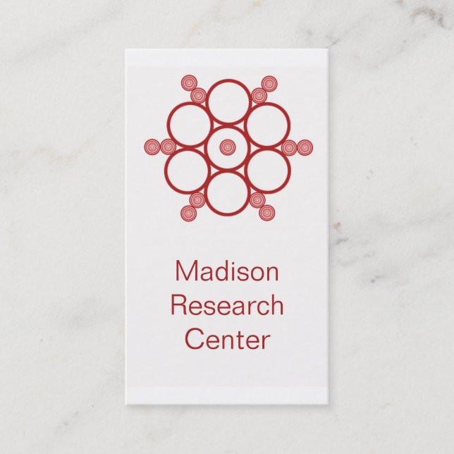 Carte de visite Mod Cercles, Rouge (Devant)