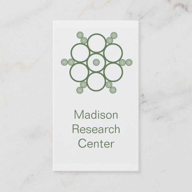 Carte de visite Mod Circles, Vert Clover (Devant)