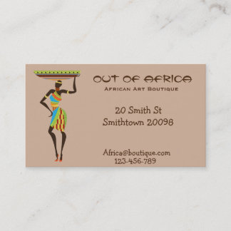 Carte De Visite Mode africaine d'Africain de magasin de boutique