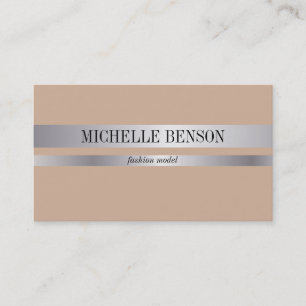 Carte De Visite Mode Argent & Noir