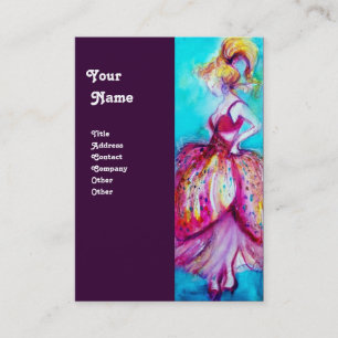 Carte De Visite MODE BEAUTÉ rouge rose bleu vert pourpre