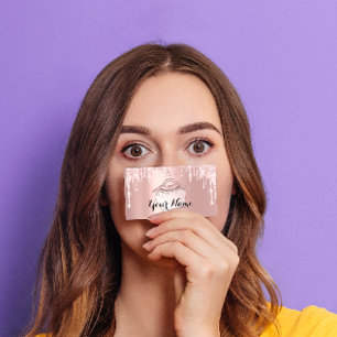 Carte De Visite Mode Boutique Hanger Rose Rose Parties scintillant