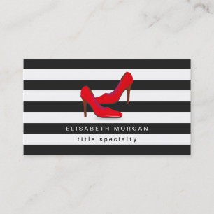 Carte De Visite Mode Chaud Rouge talons hauts Chaussures - Classic