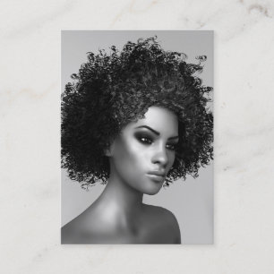 Carte De Visite Mode d'Afro élégante