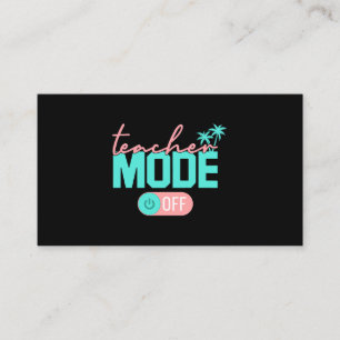 Carte De Visite Mode Enseignant Happy Dernier Jour De L'École Été 