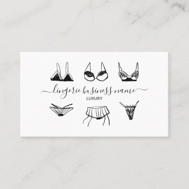Carte De Visite Mode lingerie (Devant)