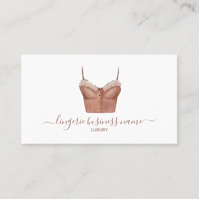 Carte De Visite Mode Lingerie Aquarelle (Devant)