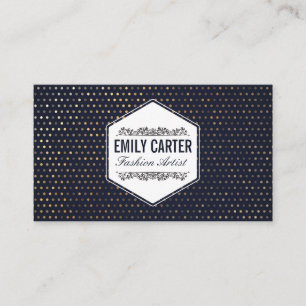 Carte De Visite Mode   Luxe   Motif doré profond