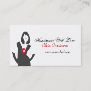 Carte De Visite Mode Modèle Black Allure Posh Chic Beauty