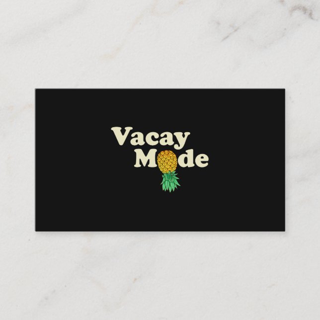 Carte De Visite Mode Vacance À L'Aiguille Vers Le Bas Vacance Funn (Devant)