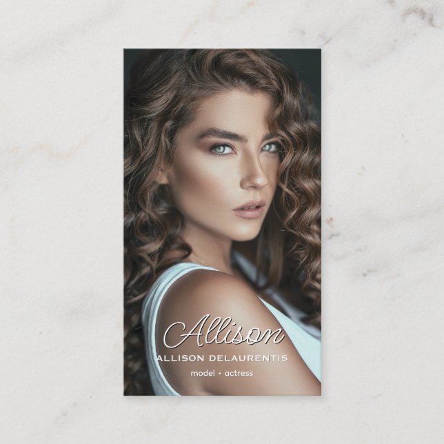 Carte De Visite Model and Talent Business Card | QR Code (Devant)