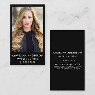 Carte De Visite Modèle Acteur Photo Professionnel