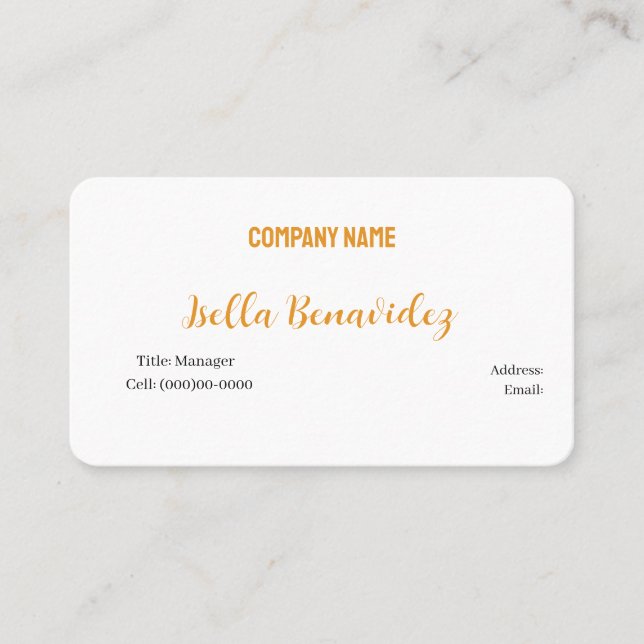 CARTE DE VISITE MODÈLE BASIC (Devant)