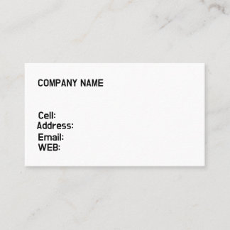CARTE DE VISITE MODÈLE BASIC
