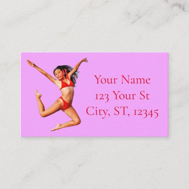 Carte De Visite Modèle Bikini de danse Thunder_Cove (Devant)