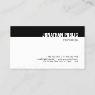 Carte De Visite Modèle blanc noir moderne créatif de Minimalistic