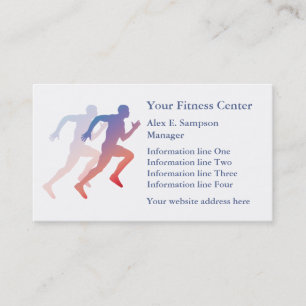 Carte De Visite Modèle d'affaires Blue Runner Fitness