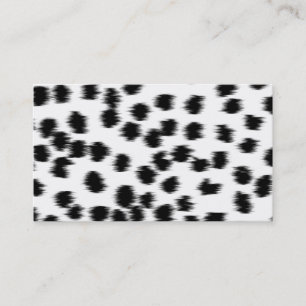 Carte De Visite Modèle dalmatien noir et blanc d'impression