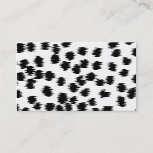 Carte De Visite Modèle dalmatien noir et blanc d'impression (Devant)