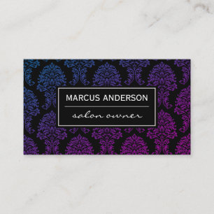 Carte De Visite Modèle Damask classique