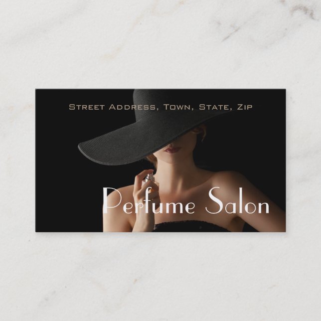 Carte De Visite Modèle d'arome de parfum de parfum de salon de (Devant)