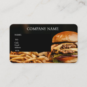 CARTE DE VISITE MODÈLE DE BASE HAMBURGERS