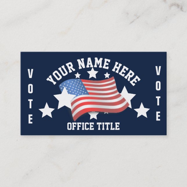 Carte de visite Modèle de campagne patriotique (Devant)