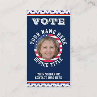 Carte de visite Modèle de campagne politique perso