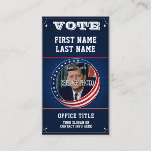Carte De Visite Modèle de campagne politique photo