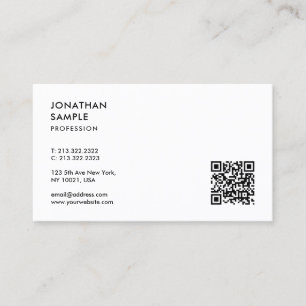 Carte De Visite Modèle de code QR professionnel moderne et élégant