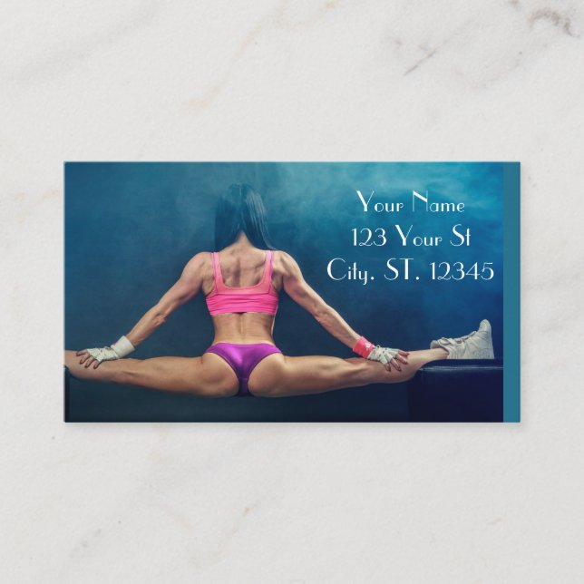 Carte De Visite Modèle de condition physique féminine Split Thunde (Devant)