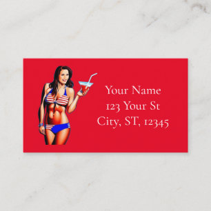 Carte De Visite Modèle de conditionnement physique en bikini patri