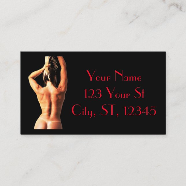 Carte De Visite Modèle de fitness Tanlines Thunder_Cove (Devant)