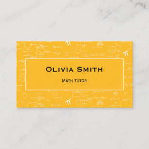 Carte De Visite Modèle de formule de professeur de mathématiques j
