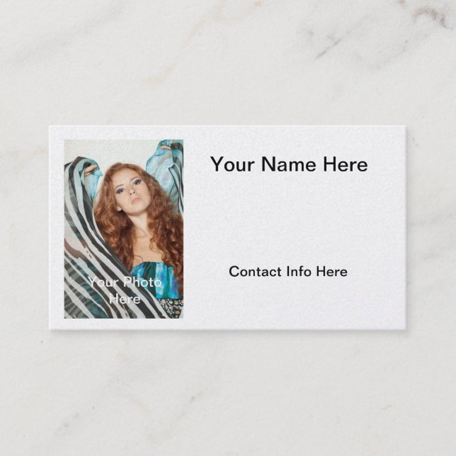 Carte de visite modèle de Headshot (Devant)