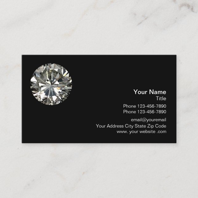 Carte De Visite Modèle de logo de diamant (Devant)