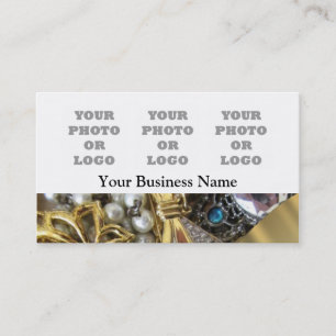 Carte De Visite Modèle de logo de photo de bijoux