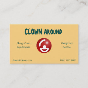 Carte De Visite Modèle de logos comiques Red Nose