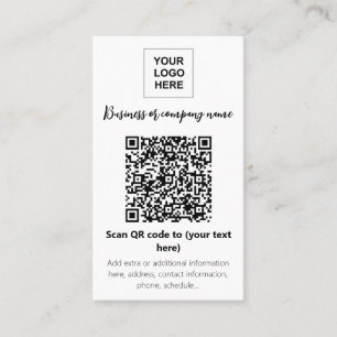 Carte De Visite Modèle de présentoir de QR code pour entreprise