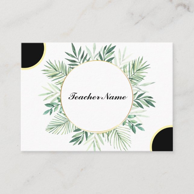 Carte De Visite modèle de professeur (Devant)