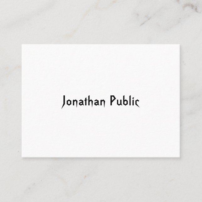 Carte De Visite Modèle de script à la main moderne professionnel (Devant)